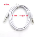 Câble audio mâle à mâle 3.5mm aux 1m 35 jack à 3. Câble AUX Jack de voiture pour iPhone,casque,haut-parleur Beats,cordon Aux,MP3,4,5mm - Type white 1m