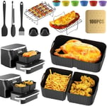 Accessoires De Friteuse À Air Chaud-Accessoire Pour Friteuse À Air Chaud Ninja Foodi Af500Eu 10,4L,Tapis En Silicone Air Fryer De