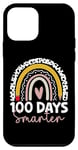 Coque pour iPhone 12 mini 100 Days Smarter Teacher Rainbow, 100e journée d'école