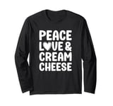 Cream Cheese I Love Cream Cheese Funny Food Long Sleeve T-Shirt