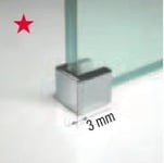 Novellini Fotstøtte For 6 mm glass, Krom - R05PIKUH1-K