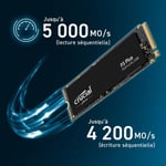 Disque dur ssd Crucial - CT2000P3PSSD801 - P3 Plus 2To M.2 PCIe Gen4 NVMe SSD interne - Jusqu'a 5000Mo/s - (Edition Acronis)