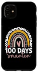 Coque pour iPhone 11 100 Days Smarter Teacher Rainbow, 100e journée d'école