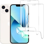 Film De Protection D'écran Hydrogel Pour Iphone 13[6,1""],[2 Pièces] Protection Ecran Pour Transparent Hd En Flexible En Tpu,Anti-Rayures