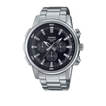 Montre Homme CASIO MTP-E505D-1AVDF Chrono Acier Inoxydable Noir