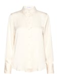 Mango Satin Finish Flowy Shirt Kräm