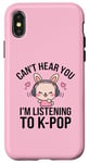 iPhone X/XS Can't Hear You K-Pop Fan Headphones Bunny Rabbit music Fun Case