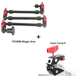 Bras articulé magique pour caméra d'action GoPro,support de pince de caméscope,support de caméra Web,studio photo,32 "",Hot - Type Magic Arm W ClampB