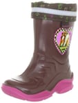 Pferdefreunde Vicky 120078, Bottes de pluie fille - Marron-TR-H4-282, 33 EU