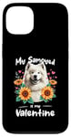 Coque pour iPhone 13 Sunflowers Valentine's Day Samoyed Dog Sammies