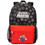 Super Mario All-Over Print Ryggsäck One Size Svart/Röd Black/Red One Size