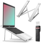 Support Ordinateur Portable, Support PC Portable Réglables en Hauteur sur 6 Niveaux, Laptop Stand en Refroidisseur en Aluminium Ventilé, Compatible avec MacBook, , iPad, 9-17inch (Argent)