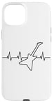 Coque pour iPhone 15 Plus Rock Music Heartbeat Guitare électrique pour guitariste