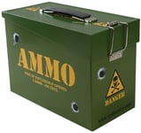 Kids Army Ammo Tin FLIP LID BOYS SOLDIER TOY Metal Storage Box Cool Lunchbox