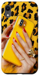 Coque pour iPhone XR Coque de téléphone rétro jaune et rouge imprimé animal