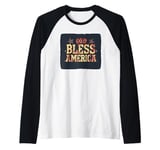 Pretty god bless America Statement Costume Raglan Baseball Tee