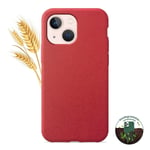 Coque silicone unie Biodégradable Rouge compatible Apple iPhone 13 Mini - Neuf