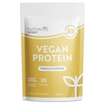 Vegan Protein Powder (20 Servings | 21g Protein) - Vanilla Flavour Protein Shakes - High Protein Muscle Building Powder with Essential Amino Acids - Vegan Protein Powders 600g - Made in UK - Nutravita