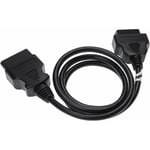 Vhbw - Câble de rallonge OBD2 16 Pin femelle vers 16 Pin mâle pour voitures - 100 cm