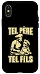 Coque pour iPhone X/XS Tel père tel fils accessoire boulanger Patissier humour