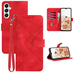 GOTOURED for Samsung A05s Phone Case/Galaxy A05s Wallet Case,Card Holder Leather Stand,Wrist Strap,Magnetic Closure,Shockproof Protective Flip Cover Basic Cases for Samsung Galaxy A05S (Red)