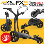 POWAKADDY 2024 FX5 EXTENDED LITHIUM ELECTRIC GOLF TROLLEY +FREE TRAVEL COVER
