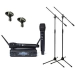 Pack Systeme Sans Fil UHF Double Micro Main + 2 x Pieds MIC50