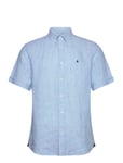 Morris Douglas Linen Ss Shirt-Classic Fit Blå