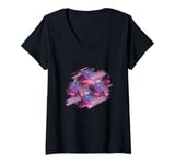 Womens Cosmos Space Galaxy Outer Space Stars Lover Galactic Nebula V-Neck T-Shirt