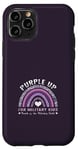 Coque pour iPhone 11 Pro Purple Up for Military Kids Mois de l'enfant militaire