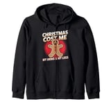 Christmas Cost Me My Arms & My Legs Hilarious Gingerbread Zip Hoodie