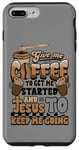 Coque pour iPhone 7 Plus/8 Plus Christian, donne-moi du café pour commencer. Jésus