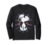 Peanuts Snoopy Joe Cool Starburst Glitch Love 90s Valentine Long Sleeve T-Shirt