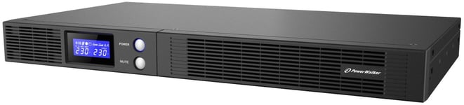 PowerWalker – VI 500 R1U UPS-laite, AC 165-290 V, 300W, 500VA, 7A/h, RS-232, USB, 4 virtalähtöä