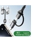 Lig-Hting USB C:hen, PD60W pikalataukseen ja dataan USB C Uros-I-OS naarassovitin, Yhteensopiva puhelimen 15/15 Plus/15 Pro kanssa, Ei tue kuulokkeita ja OTG-toimintoja, hopeanvärinen-monivärinen