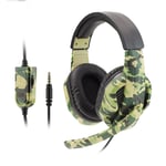 Casque de jeu camouflage 3,5 mm Casque stéréo de jeu professionnel Casque d'ordinateur pour PS4 PS3 Xbox Switch