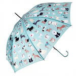 Dogs Pattern Adults Umbrella Best In Show Ladies Walking Brolly Aqua Blue