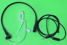 FBI Style Earphone Throat Mic Noise Reduce Headset For Apple iPhone 3.5mm BLACK