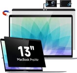 Magnétique Filtre De Confidentialité Compatible Avec Apple Macbook Pro 13 Pouces (2016-2022, M1,M2)&Macbook Air 13 (2018-2021, M1),Amovible Anti-Espion,Lumière Bleue,Filtre Ecran Confidentialité 13.3