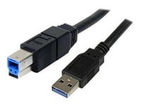 StarTech.com Câble USB 3.0 SuperSpeed 3 m - Cordon USB 3.0 A vers B Mâle / Mâle - 3 mètres Noir - Câble USB - USB Type B (M) pour USB type A (M) - USB 3.0 - 3 m - moulé - noir