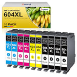 Gureef 604XL Ink Cartridges for Epson 604 604xl Ink Cartridges Multipack for Epson XP2200 Ink Cartridges Compatible with Epson XP 3200 XP 4200 XP-4205 XP 2200 XP-2205 XP-3205 WF-2935 (10 Pack)