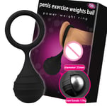 Male penis stretching exercise delay weight ball scrotum silicone PENIS ring