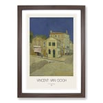 Big Box Art The Yellow House with Border by Vincent Van Gogh Framed Wall Art Picture Print Ready to Hang, Walnut A2 (62 x 45 cm)