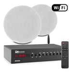 Single Room Smart Wireless WiFi Ceiling Speaker System with Bluetooth - 2x FCS6