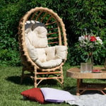 Fauteuil de jardin en osier nika beige Benlemi