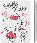 Hello Kitty Étui Pour Ipad 2020 Matériau Tpu Antichoc Réglage Automatique De L'angle De Veille/Réveil Mignon Housse De Protection Transparente 10.2in