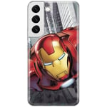 ERT GROUP mobile phone case for Samsung S22 original and officially Licensed Marvel pattern Iron Man 008 optimally adapted to the shape of the mobile phone, case made of TPU