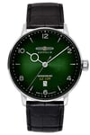 Zeppelin Montre Hommes LZ129 Hindenburg Bracelet en Cuir Noir/Vert 8048-4