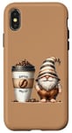 Coque pour iPhone X/XS Coffee Gnome And Extra Large Coffee Cup To Go For Barista