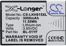 Kompatibelt med Lg VS986, 3.85V, 3000 mAh